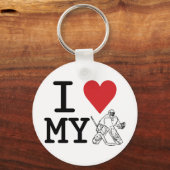 ホッケーのゴアリーが大好き キーホルダー (正面)