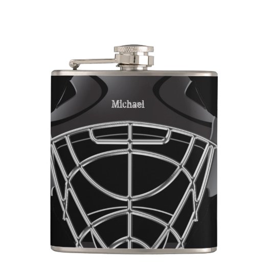 ホッケーのゴールキーパーのヘルメットのフラスコ フラスク (正面)