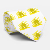 ホッケーのゴールキーパーの黄色のロゴ ネクタイ (ロール)
