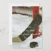 ホッケーのゴールネット 招待状 (裏面)