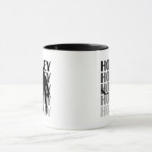 ホッケーのシルエットのTシャツおよびギフト マグカップ (中央)