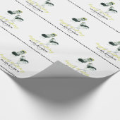 ホッケーのスケートパーソナライズな第16誕生日 ラッピングペーパー (角)