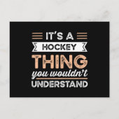 ホッケーのスポーツおもしろいギフト ポストカード (正面)