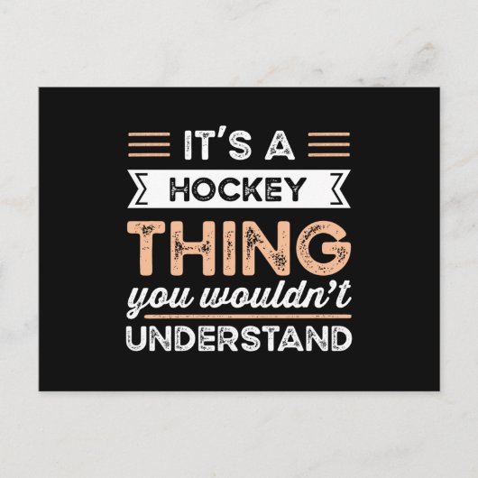 ホッケーのスポーツおもしろいギフト ポストカード (正面)