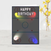 ホッケーのテーマのバースデー・カード カード (黄色い花)