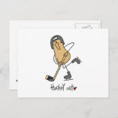 ホッケーのナットのTシャツおよびギフト ポストカード (正面/裏面)