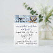 ホッケーのバースデーパーティ招待状4.25 inに 招待状 (スタンド正面)