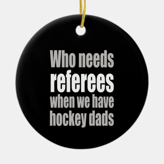 ホッケーのパパ セラミックオーナメント (正面)