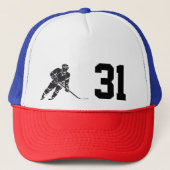 ホッケーのパーソナライズな帽子のコップ キャップ (正面)