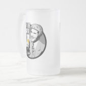 ホッケーのプレーオフBeered フロストグラスビールジョッキ (正面左)