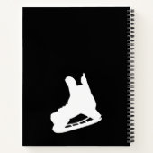 ホッケーのママのライフノートは黒く繰り返す ノートブック (裏面)