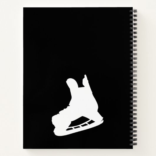 ホッケーのママのライフノートは黒く繰り返す ノートブック (裏面)