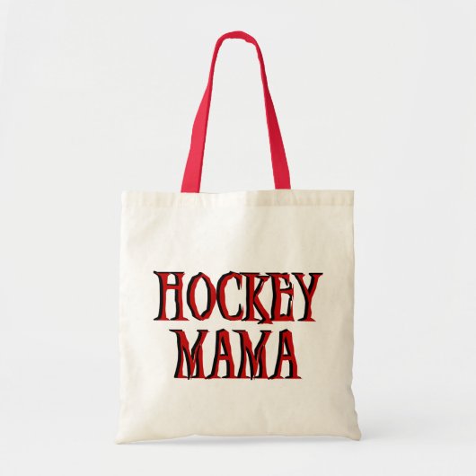 ホッケーのママRed T-shirtsおよびギフト トートバッグ (正面)