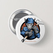 ホッケーのラット 缶バッジ (正面&裏面)