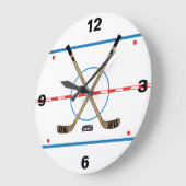 ホッケーのリンクのアイスホッケー用スティックは氷部屋の装飾を集中させます ラージ壁時計 (傾斜)