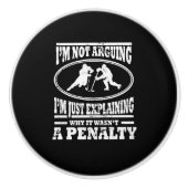 ホッケーのワイシャツのホッケーのギフトプレーヤーのコーチの罰のおもしろい セラミックノブ (正面)