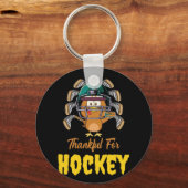 ホッケーの七面鳥に感謝 キーホルダー (正面)