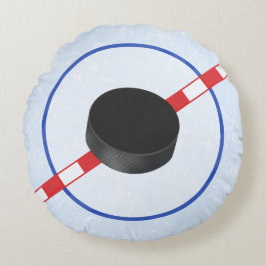 ホッケーの中心の氷のパックの枕 ラウンドクッション