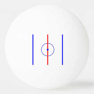 ホッケーの中心の氷及びブルーライン 卓球ボール