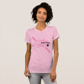 ホッケーの女の子-遊ぶために生まれて下さい Tシャツ (正面フル)