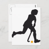 ホッケーの女性 ポストカード (正面/裏面)