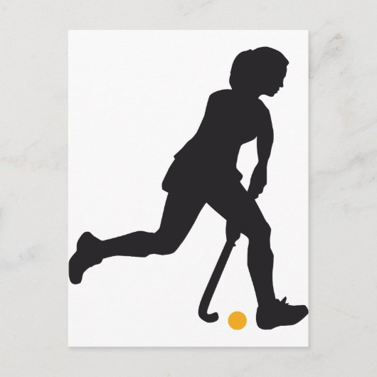 ホッケーの女性 ポストカード (正面)