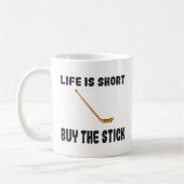 ホッケーの寿命買は短い コーヒーマグカップ (左)