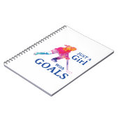 ホッケーの水彩を持つゴールだけの少女 ノートブック (左側)