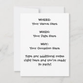 ホッケーの生き物のクラシックのパーティの招待状 招待状 (裏面)