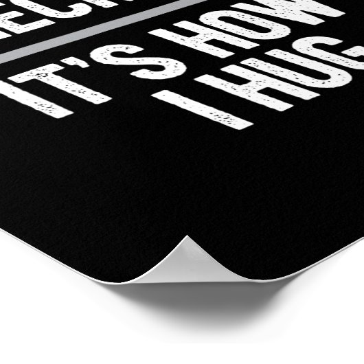 ホッケーの男性の女性が私の抱擁の方法をクロスチェック ポスター (角)