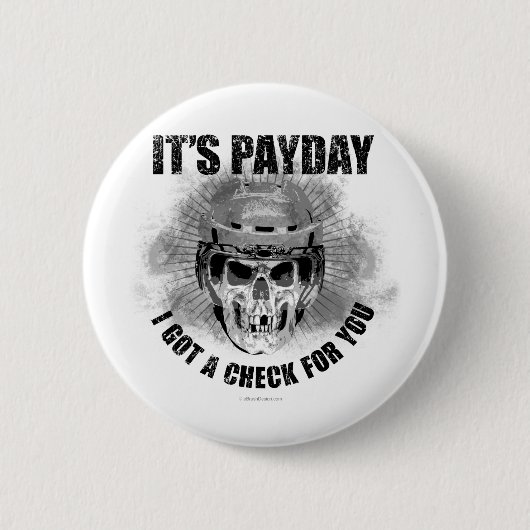 ホッケーの給料日 缶バッジ (正面)