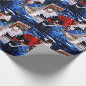 ホッケーの網の行為 ラッピングペーパー (角)