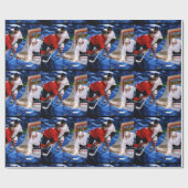 ホッケーの網の行為 ラッピングペーパー (フラット)