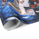 ホッケーの網の行為 ラッピングペーパー (ロールコーナー)