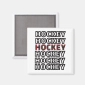 ホッケーの繰り返しバッファロープレイド マグネット (正面/裏面)