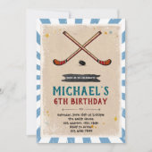 ホッケーの誕生日の招待 招待状 (正面)