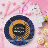 ホッケーの誕生日9インチの紙皿 ペーパープレート (パーティー)