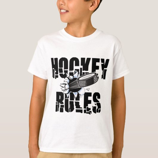 ホッケーは子供を支配します Tシャツ (正面)