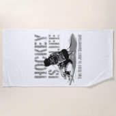 ホッケーは生命です ビーチタオル (正面)