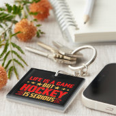 ホッケーは真剣だ キーホルダー (正面右)