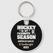 ホッケーは私のシーズンお気に入りのだ キーホルダー (正面)