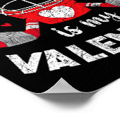 ホッケーは私のバレンタインデーのアイスホッケーバレンタイン ポスター (角)