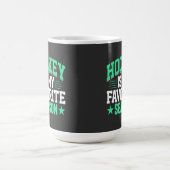 ホッケーは私の季節お気に入りのだ コーヒーマグカップ (中央)