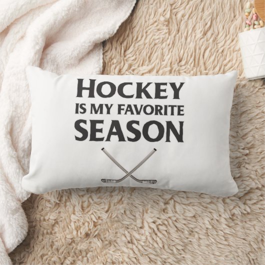 ホッケーは私の季節お気に入りのだ ランバークッション (ブランケット)