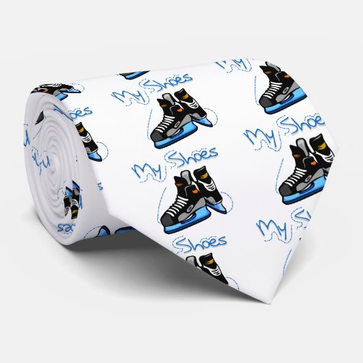 ホッケーは私の靴のTシャツおよびギフトスケートで滑ります ネクタイ (ロール)