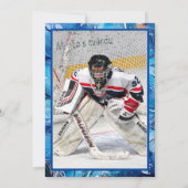 ホッケーをテーマにした子供の誕生日をパーソナライズ 招待状 (裏面)