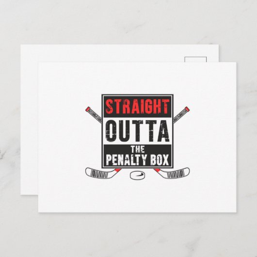 ホッケーアイスホッケースティックスポーツチームのギフトおもしろいプレゼント ポストカード (正面/裏面)