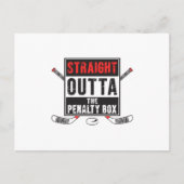 ホッケーアイスホッケースティックスポーツチームのギフトおもしろいプレゼント ポストカード (正面)