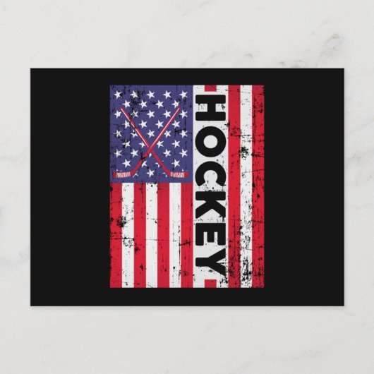 ホッケーアイスホッケースティックチームスポーツパックギフトアイディア ポストカード (正面)