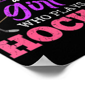 ホッケーアイスホ遊ーの女の子を過小評価しない ポスター (角)